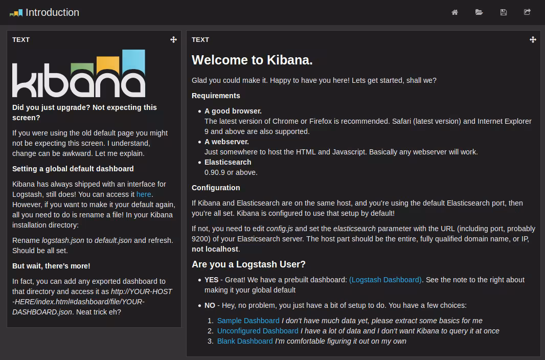 Kibana Interface